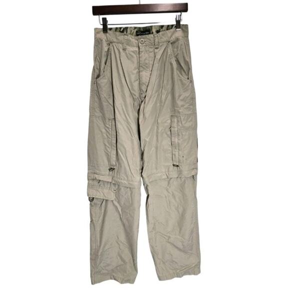 No Boundaries Mens Convertible Pants 30x32 (29x31) Tan Baggy Cargo Y2K Skater - Picture 1 of 10